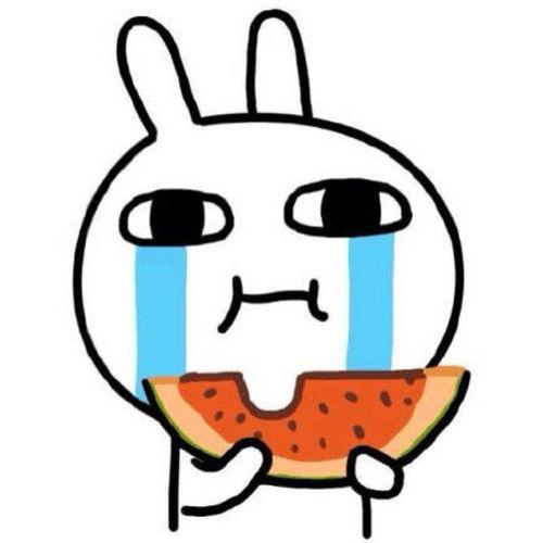 网红吃瓜头像卡通版男生